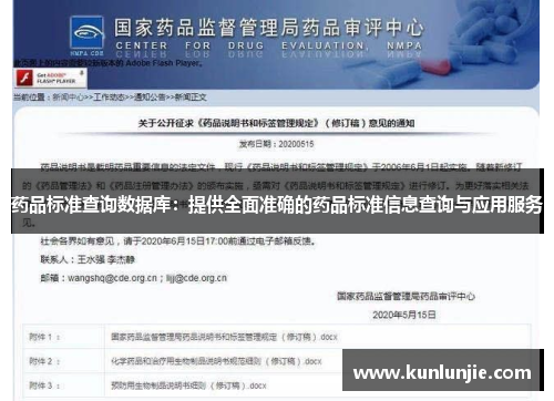 药品标准查询数据库：提供全面准确的药品标准信息查询与应用服务